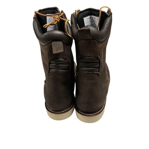 Red Wing Men Lace-up Steel Toe Work Boots/Shoe 12D Brown Water Oil Resistant NEW main image 4